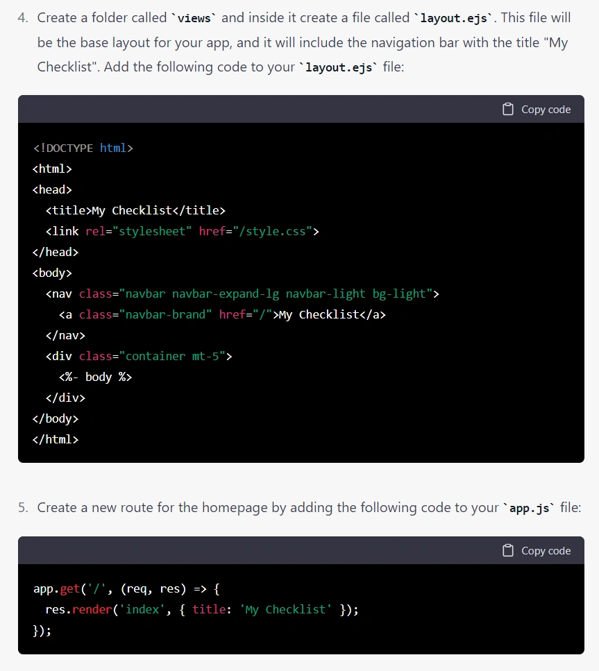 ต่อมาคือสร้างไฟล์ layout.ejs ตามที่ได้ขอไว้
